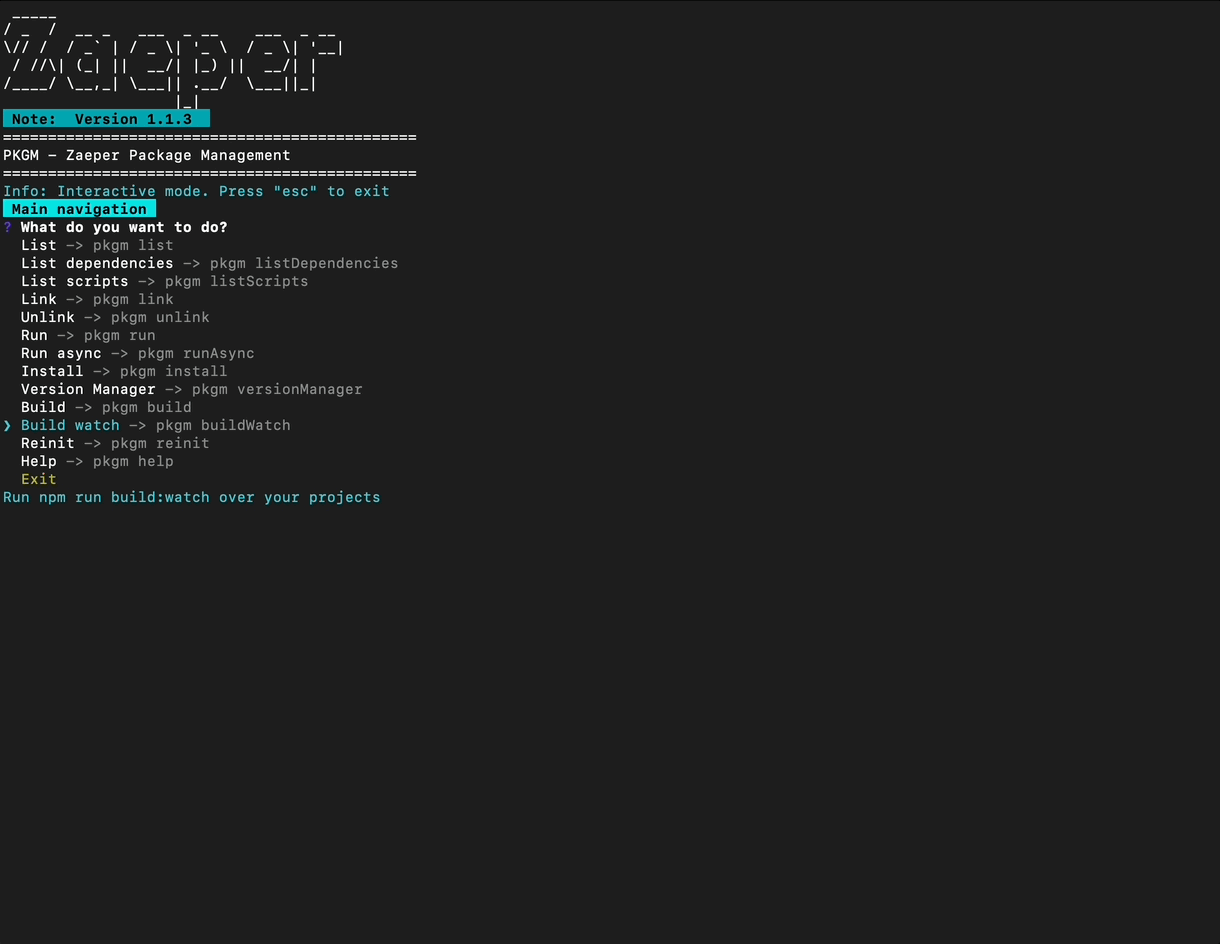PKGM build watch example